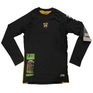 Elite Hockey Premier Gold Pro Vent Base Layer Shirt junior Medium Black/Yellow B